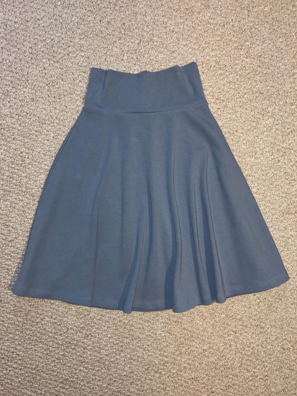 High-Waist Blue Circle Skirt